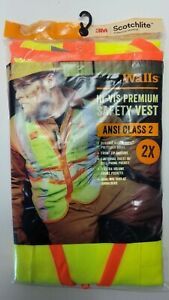 Walls HI-VIS Premium Safety Vest ANSI CLASS 2 Size 2X
