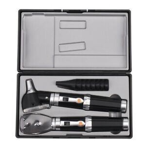 2X(2 in 1 Professional Diagnostic Ear Eye Care LED Fiber Otoscope Ophthalmoscope