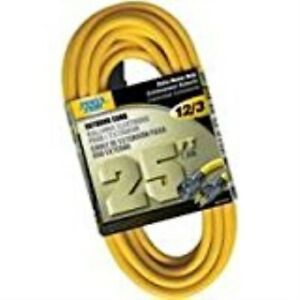 Cord Ext Outdoor 12/3x25ft Yel