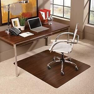 ES Robbins Trendsetter Medium Pile Carpet Chair Mat Dark Cherry Woodgrain