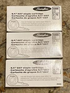 3 BOX Swingline Staple Cartridge S F 227 2-70 Sheets 5000 Staples 69495 PAPER