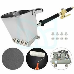 Cement Mortar Sprayer Hopper 4 Jet Paint Wall Concrete Tool Stucco Spray Gun