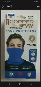 Copper Fit Guardwell Face Protector Youth Mask Blue *NEW*