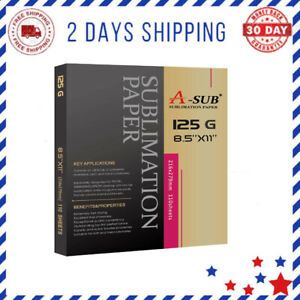 Sublimation Paper 8.5x11 Inch 110 Sheetsr Any Inkjet Printer Match Sublimation