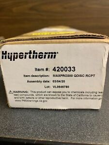 Hypertherm maxpro200 Qdisc rcpt