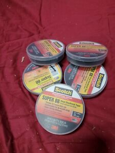 5 Rolls Scotch Super 88 Vinyl Electrical Tape 3/4” x 66’