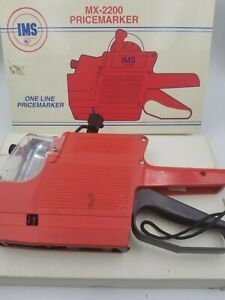 Vintage IMS MX-2200 Pricemarker One Line with box and rolls of labels