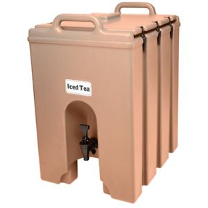 CAMBRO EA1000LCD157 Camtainer 10 Gallon Capacity Coffee Beig