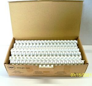 100 Pcs White Plastic 1/2&#034; 12mm Diameter Spines Binding Combs 85 Sheet Capacity