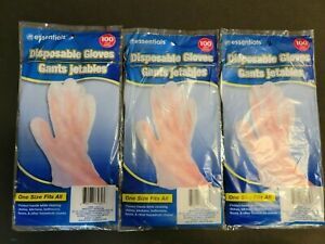 300 Count GLOVES WORKS Disposable Gloves Clear One Size