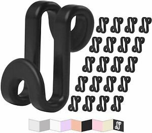 Frezon Clothes Hanger Connector Hooks, Outfit Hangers, Extender Black