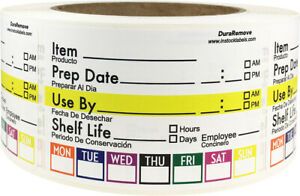 Dissolvable Universal Food Rotation Labels | 2 x 3&#034; inch - 500 Pack