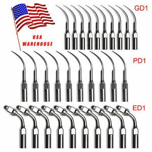 10pcs Dental Scaler Endo Scaling Perio Tips fit SATELEC DTE Handpiece 135°C