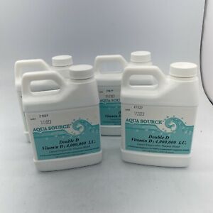 Lot Of 4 Aqua Source 16 oz 1 Pint Double D Vitamin D3 Liquid Vitamin Blend