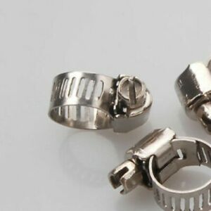 20Pcs Adjustable Stainless Steel Drives 1/2&#034;-3/4&#034; Hose Clamps Set Replacement