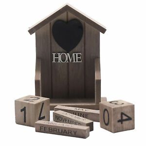 Original Wood Grain White 1 Set Desk Calendar Exquisite Reusable Wood Durable fo