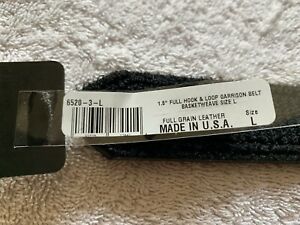 Boston 6520-3-L 1.5” Full hook and loop garrison belt basketweave Size L
