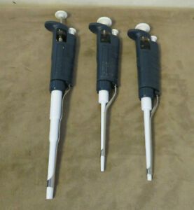 Lot of 3 Gilson Pipetman P100,P200, P1000- Used