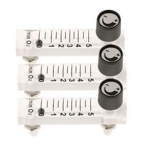 3Pcs Oxygen Ozone Air Flow Meter Flowmeter Tools Acrylic with Control Valve