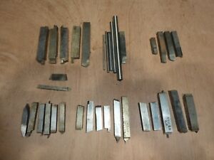 Lot Of 34  Used Lathe Tool Bits  Machinist Mill Small Lathe 8 sizes 1/4 to 1/2