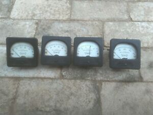 4 Vintage Triplett D.C. Milliamperes Meter Industrial Machine Gauge Steampunk
