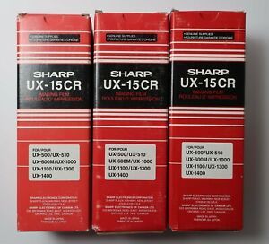 (3) Sharp UX-15 CR Imaging Film Fax Fits UX-500 UX-600M UX-1100 UX-1400