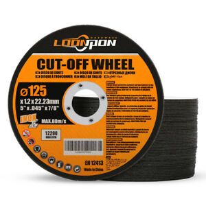 25Pack 5&#034; Cut-off Wheel Cutting Disc Stainless Steel &amp; Metal for Angle Grinder