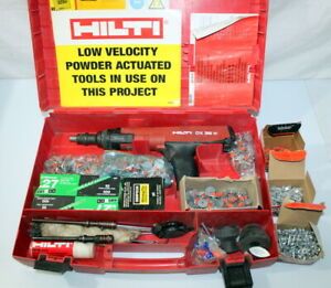 HILTI DX36M Actuated Nail Stud Gun Fastening Tool w/ Case + Extras Works NICE