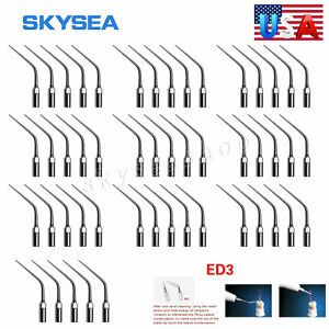 5-50pcs USA Dental Ultrasonic Scaler Endo Tips ED3 Compatible with DTE SATELEC