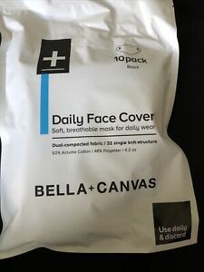 Bella + Canvas Daily Black Face Masks