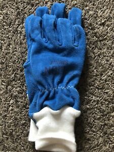 Lion Spirit Structural Firefighting Leather Gloves Blue Sz L Large