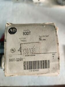 NEW IN BOX Allen Bradley 800t-q24r Ser T Pilot Light Incandescent 24v Ac/dc Red