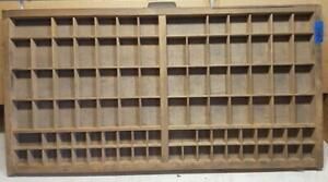 Letterpress Hamilton Print Type Drawer Double Cap Tray Shadowbox    CA51  12#