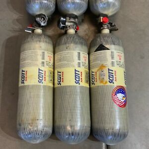 (4) SCOTT 4500PSI 45MIN SCBA CarbonFiber Bottle Tank Cylinder 2010 CGA347 Valve
