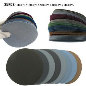 Mixed Sandpaper Orbital Particle Size Sanding Discs Set Supplies Wet/Dry