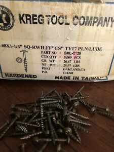 Kreg SML-C125 1843 Pocket Screws, 1-1/4&#034; #8 Coarse-Thread, Washer-Head open box
