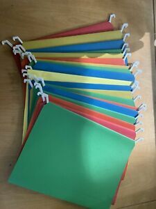 Colored Hanging File Folders  Letter Sized (20) Multi-color - Great Condition