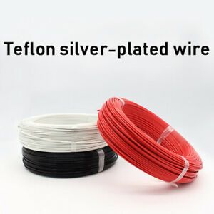 Wire Dia 1.1mmTeflon Silver Plated High Temperature Wire PTFE Electronic Wire