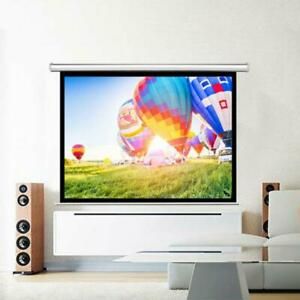 HD 100&#034; 4:3 Projection Projector Screen Manual Pull Down 160° Viewing Angle