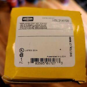 (2)Hubbell Hubbellock Plug (HBL21415B) lot of 2!