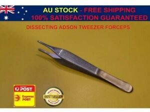 Dental Adson Dissecting Tweezers Forceps 12cm Stainless Steel Free Ship