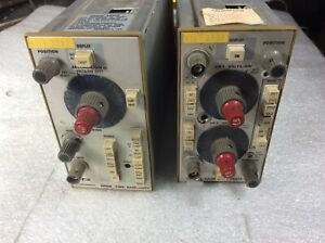 2 Untested Tektronix 5B10N Time Base/Ampl &amp; 5A18N Dual Trace/Amp Plug in Modules