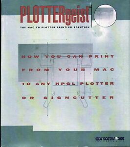 PLOTTERgeist (1994) GDT Softworks Mac to Plotter Printing Software (3.5&#034; Disks)