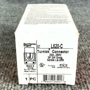 Pass &amp; Seymour L620-C 2P, 3W, 20A, 250V, Turnlok Grounding Connector