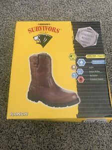 Herman Survivors Men&#039;s Ranch Steel Toe Waterproof Workboot 10.5