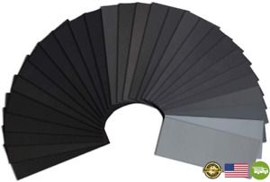 45PCS Sandpaper, Premium Wet Dry Waterproof Sand Paper, 120 to 5000 Assorted Gri