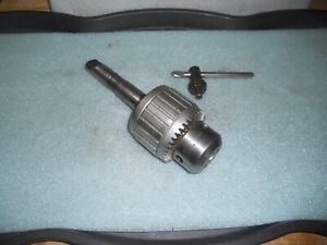 3/4&#034; Capacity Ball Bearing Drill Chuck, #3 Morse Taper Shank + Chuck Key