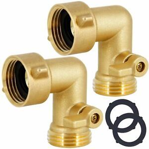 Garden Hose Elbow Connector, 90 Degree Brass Garden Hose Elbow Adapter New