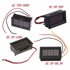 0.56&#034;LED Voltmeter Voltage Meter AC 70V-500V DC 0V-30V/0V-99.9V/5V-120V L2KE