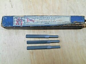 HENRY DISSTON  &amp; SONS ,BENCH FILE , PIPPIN ,  00 CUT , 3-1/4&#034; x 1/4&#034; , LOT OF 3